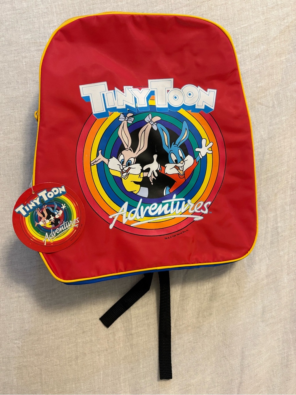 NWT Vintage 1989 Tiny Toon Adventures Buster & Babs Bunny Backpack